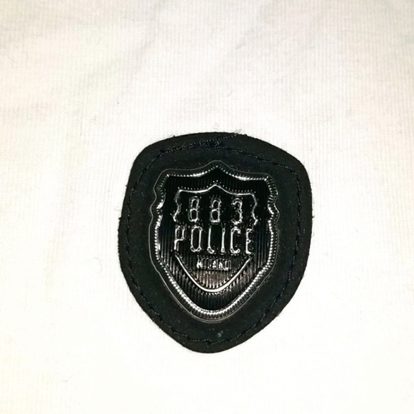 883 Police White Men’s European Designer Long Sleeve T-Shirt - Picture 4 of 8